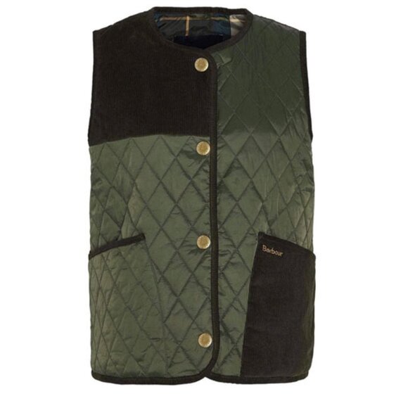 Barbour Healy Mixed Media Quilted Vest - Picture 1 of 5